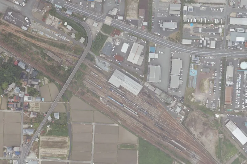 後藤総合車両所 一般公開のあたりの空中写真（国土地理院）