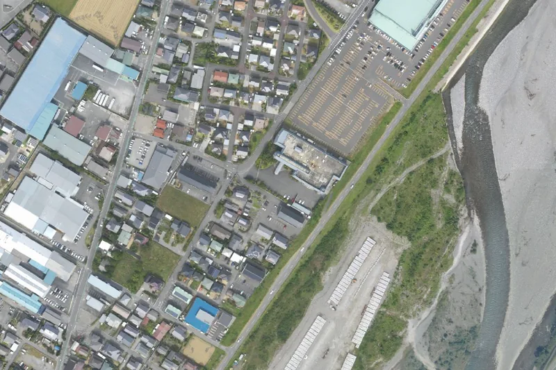EH酒造 酒蔵見学・テイスティング（安曇野市豊科）のあたりの空中写真（国土地理院）