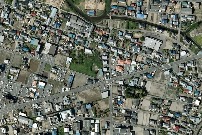 芋慶 工場見学（岐阜市）のあたりの空中写真（国土地理院）