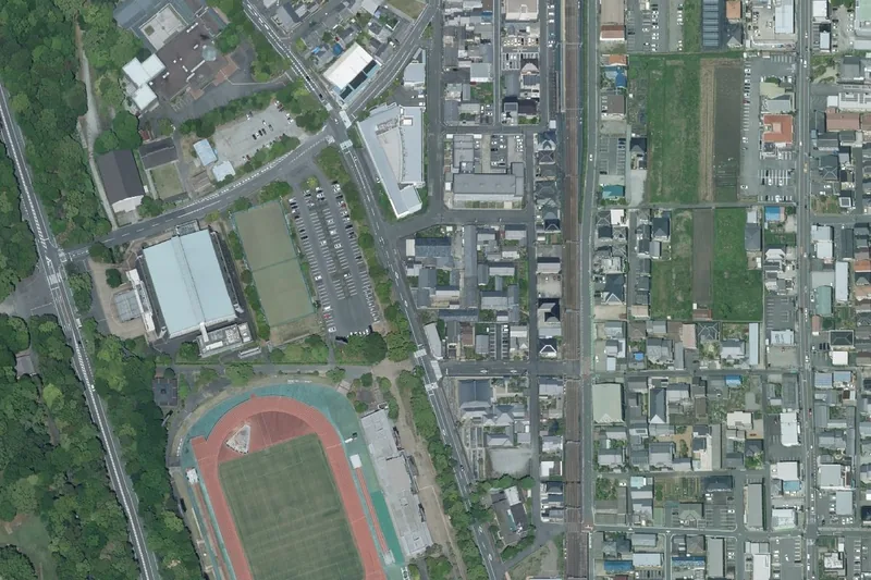喜多酒造（御代菊） 蔵見学（橿原市）のあたりの空中写真（国土地理院）