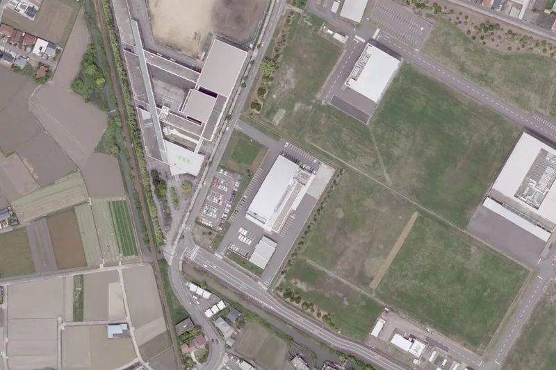 徳島新聞 印刷センター工場見学（特命課ミッション）のあたりの空中写真（国土地理院）