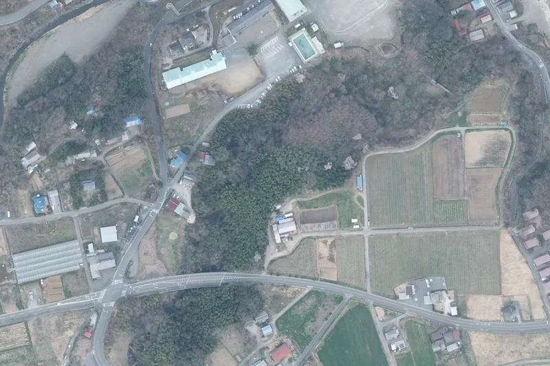 兎田ワイナリー（秩父ファーマーズファクトリー）のあたりの空中写真（国土地理院）